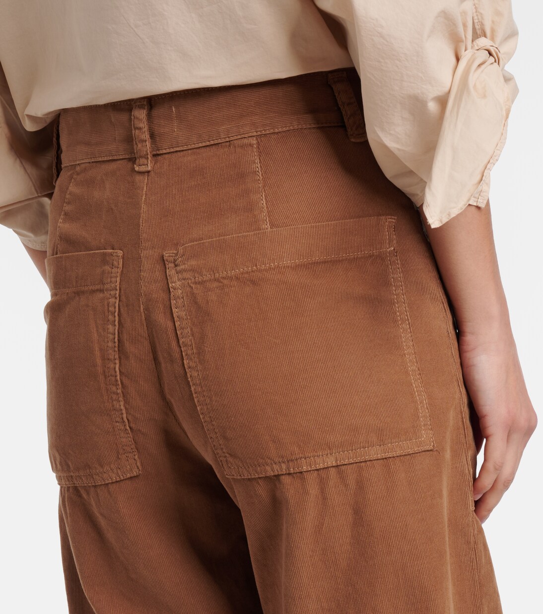 Sue cotton straight pants | Velvet