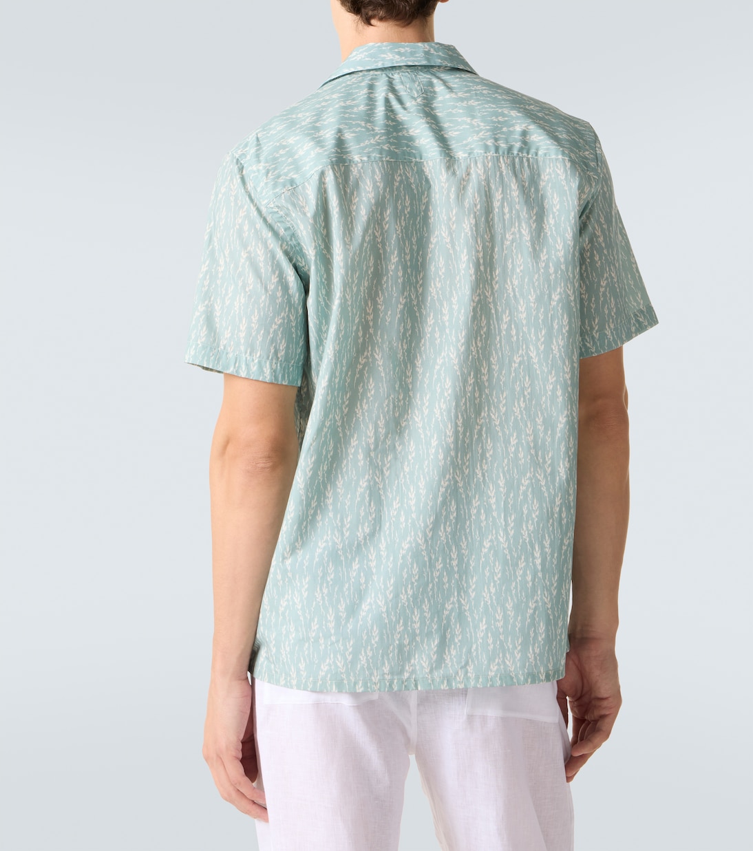 Printed cotton-blend bowling shirt | Canali