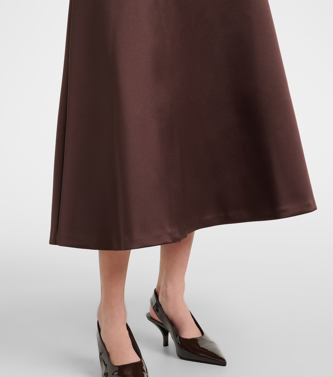 Satin midi skirt | Róhe
