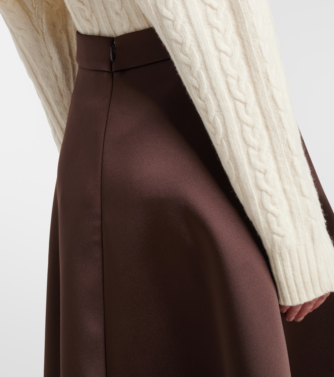 Satin midi skirt | Róhe