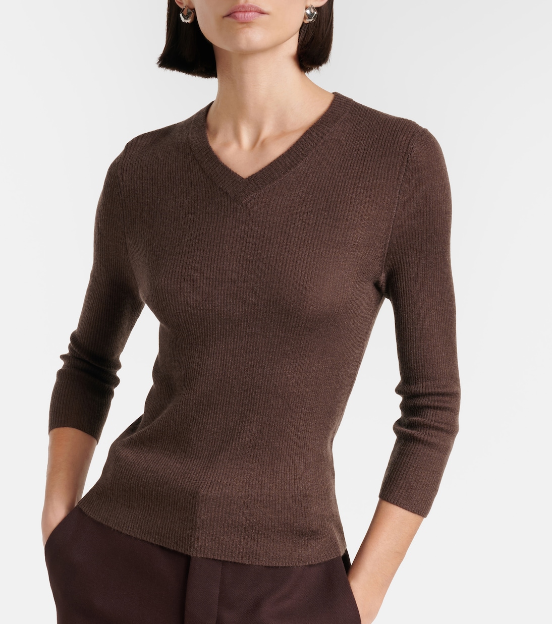 Ribbed-knit cashmere and silk sweater | Vince