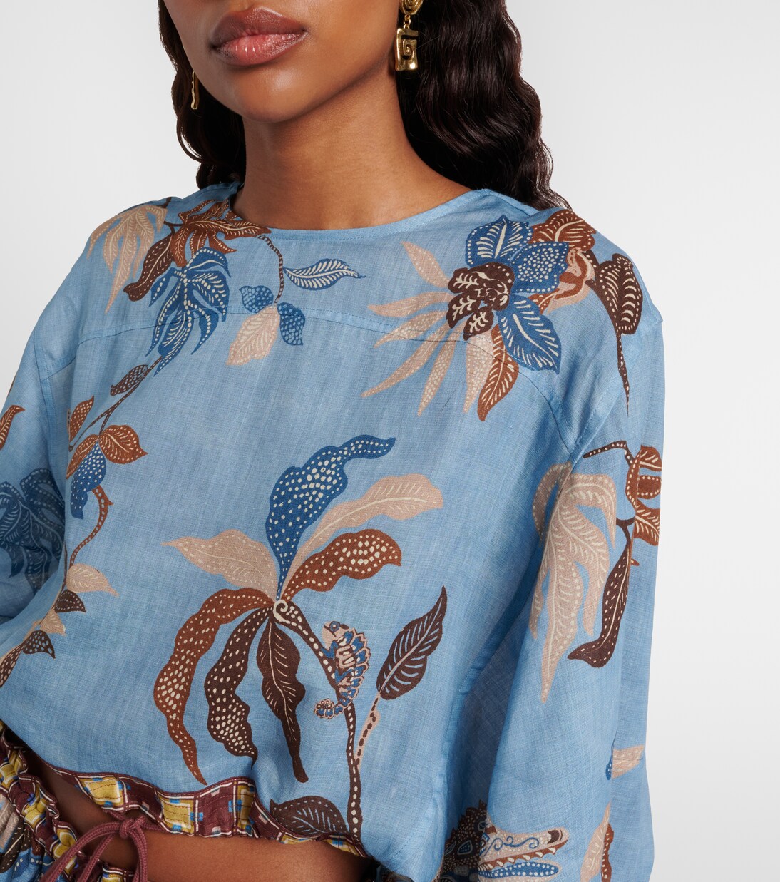 Georgie cropped printed top | Alémais