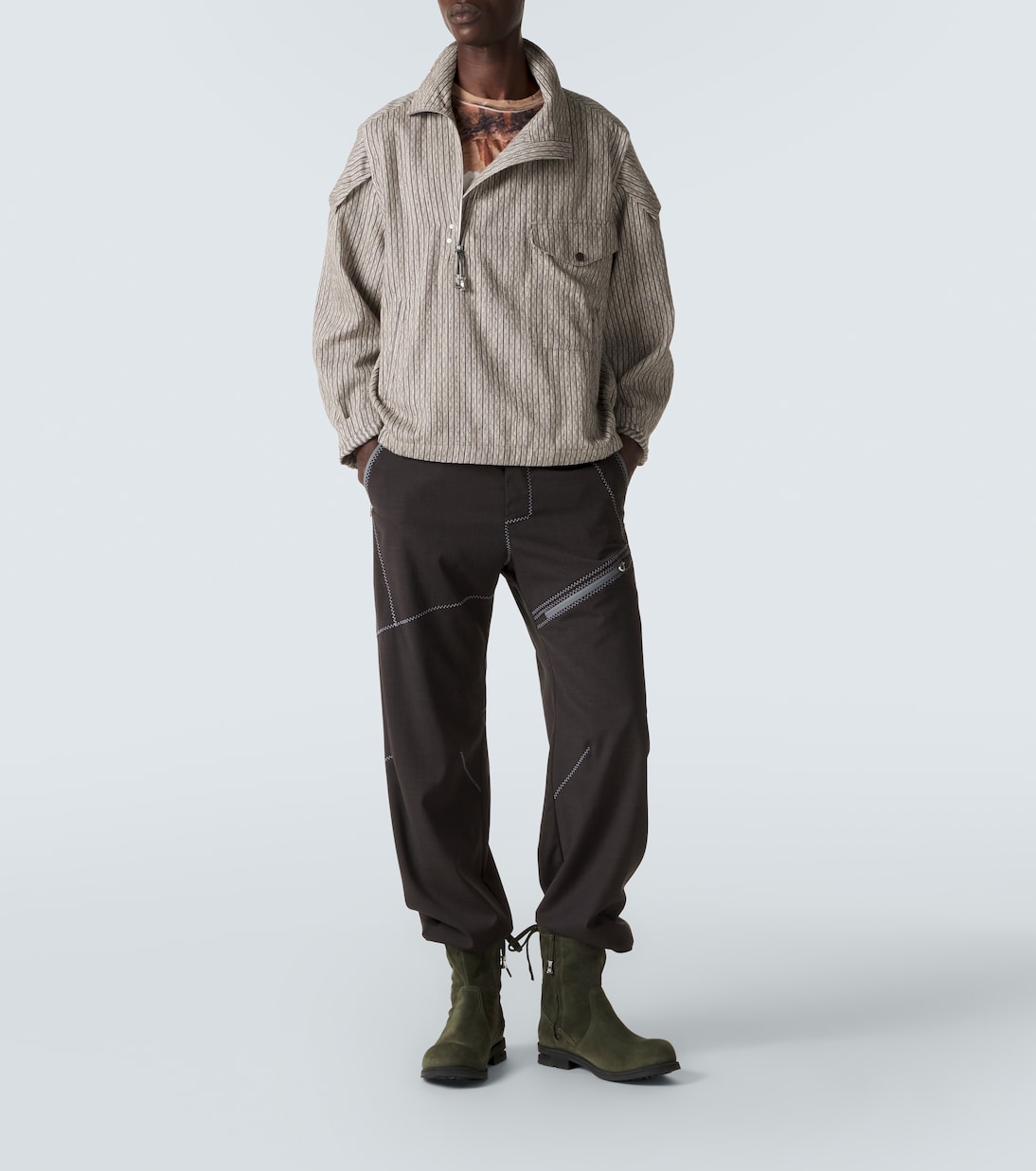 Farkas cotton and linen-blend jacket | Kiko Kostadinov