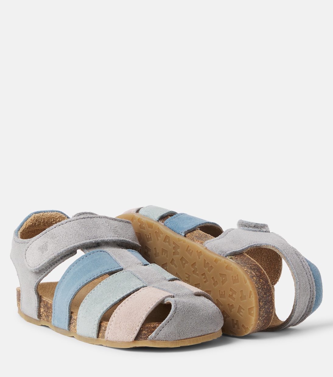 Sandalen Izzy aus Veloursleder | Wheat
