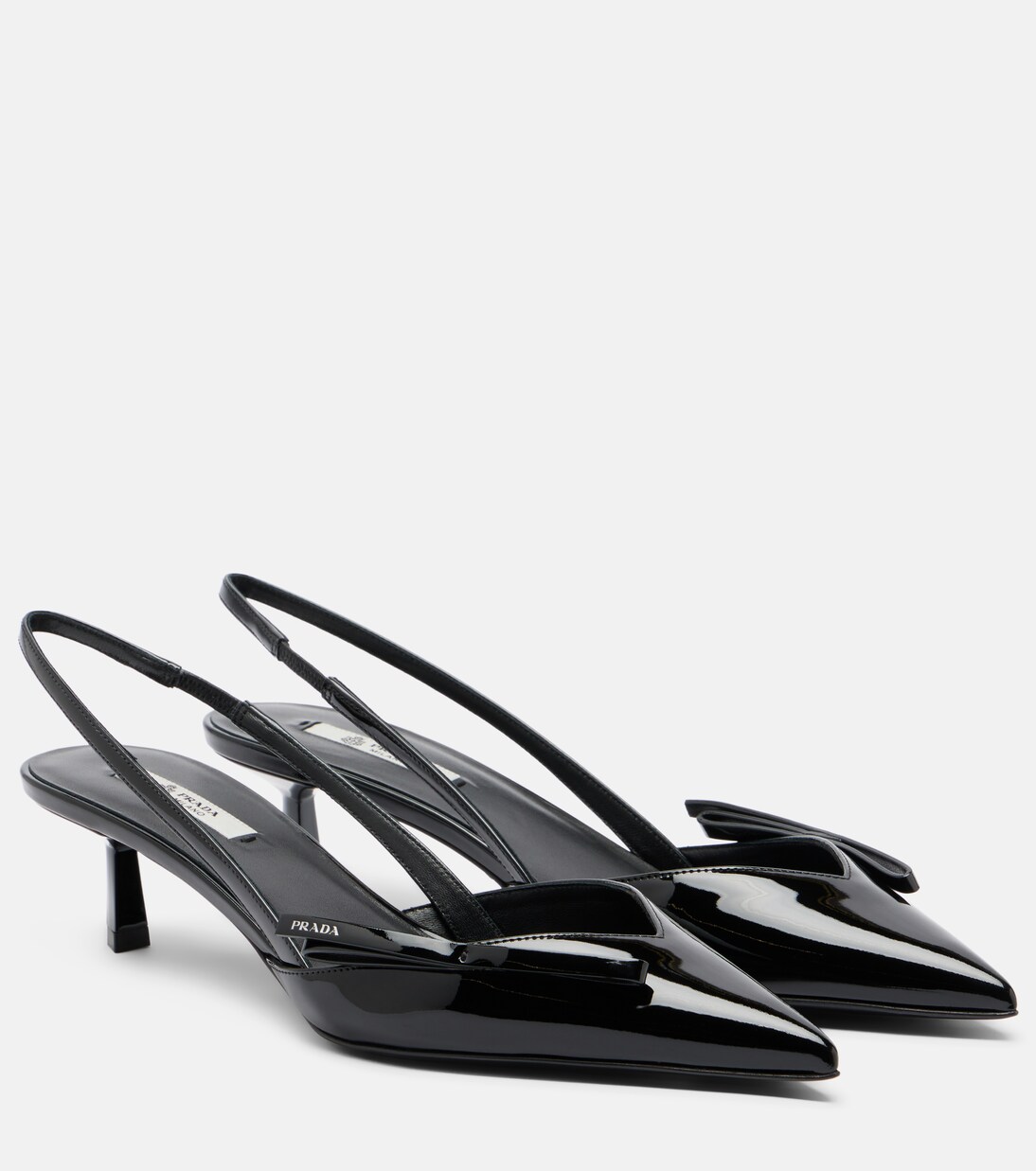 Patent leather slingback pumps | Prada
