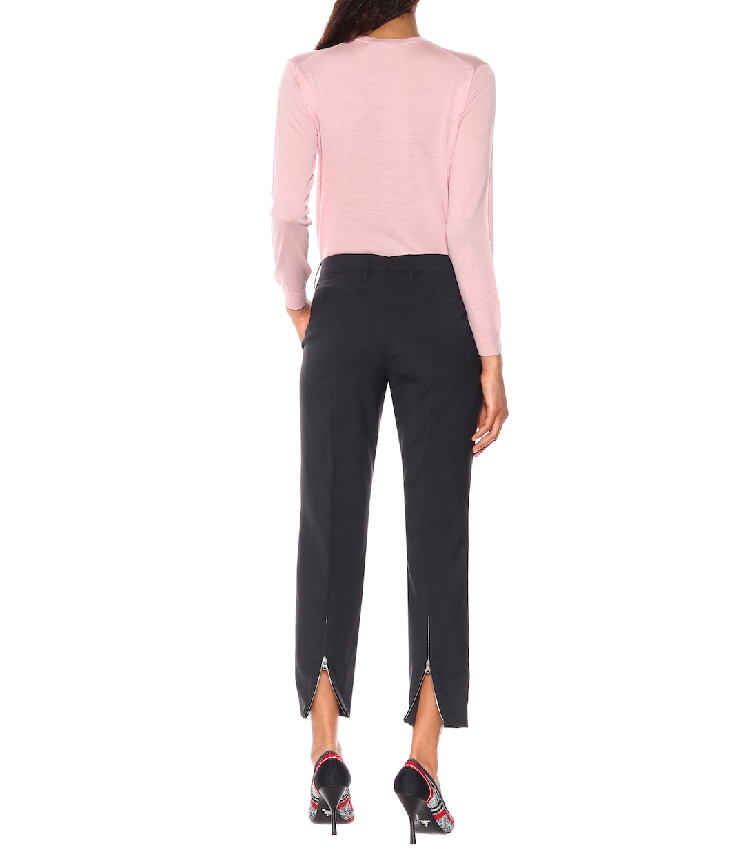 Cropped wool pants | Prada