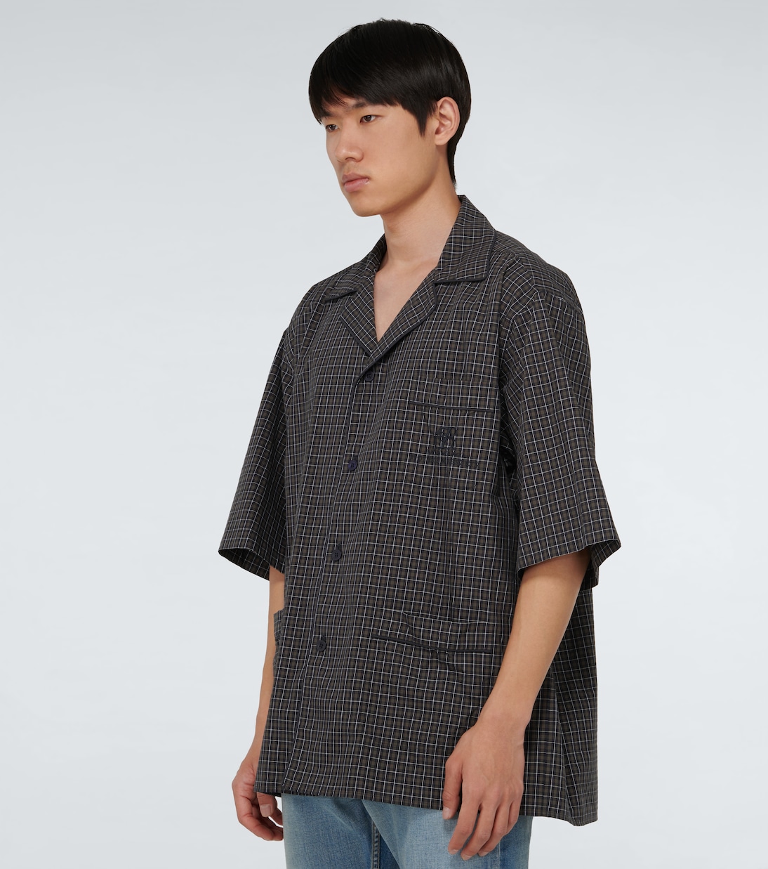 Kariertes Pyjama-Hemd aus Baumwolle | Balenciaga