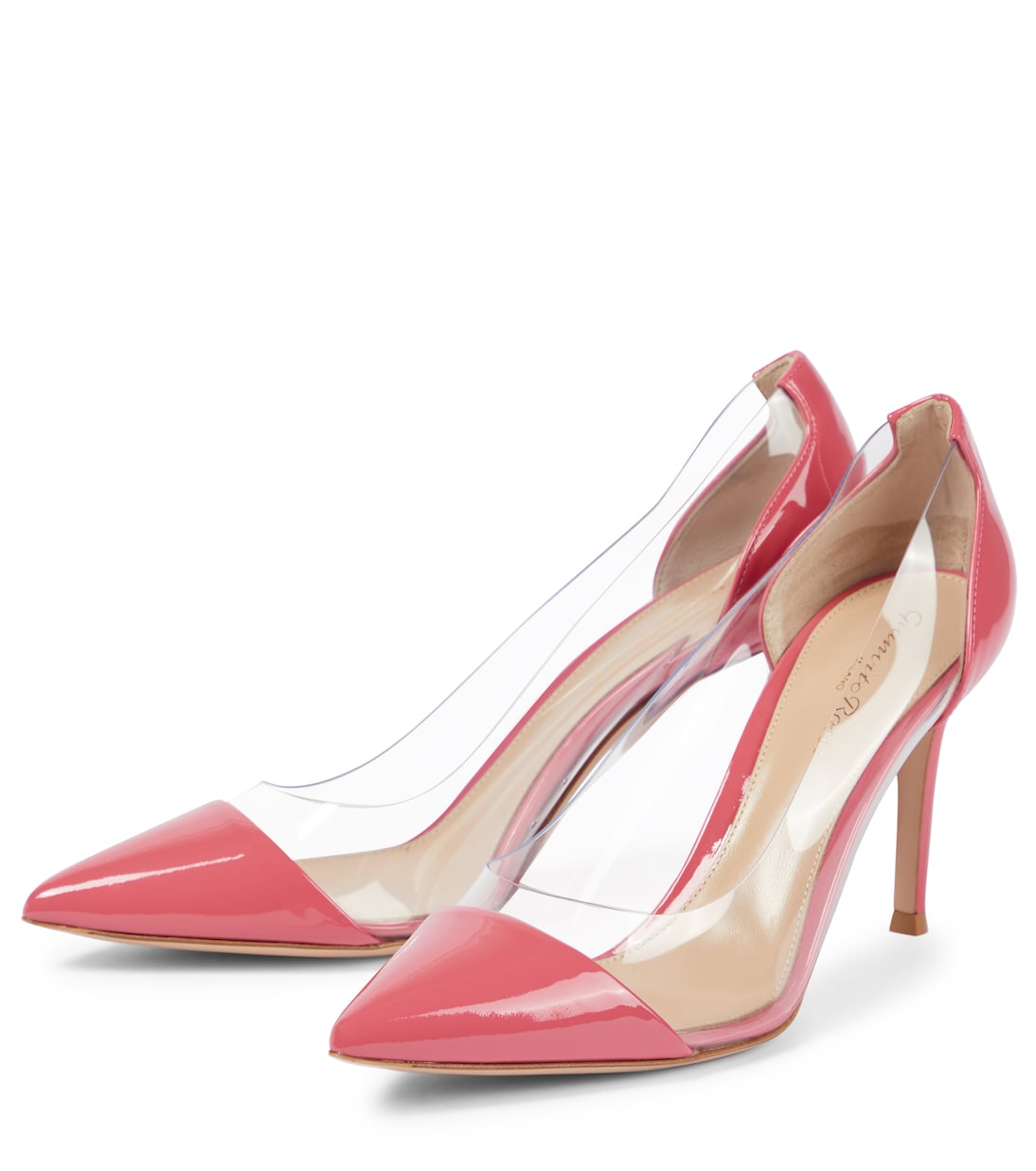 Plexi 85 patent leather-trimmed pumps | Gianvito Rossi