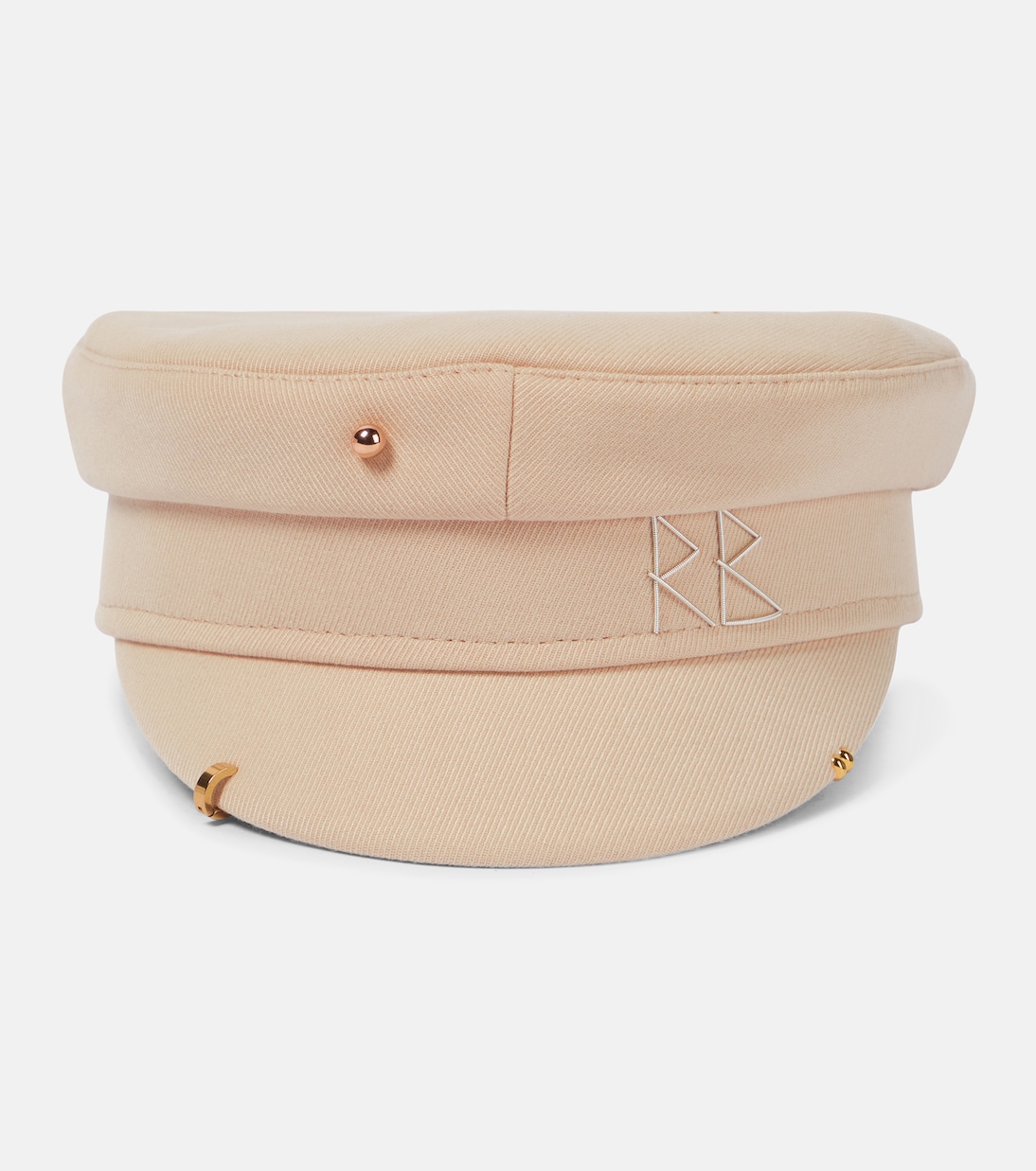 Cappello baker boy in twill con dettagli decorativi RUSLAN BAGINSKIY per giovani trendy