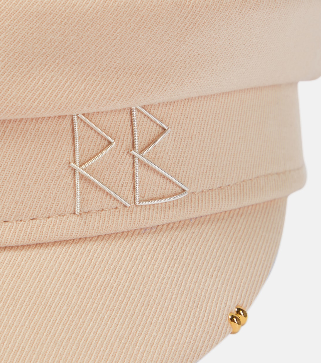 Cappello baker boy in twill con dettagli decorativi RUSLAN BAGINSKIY per giovani trendy