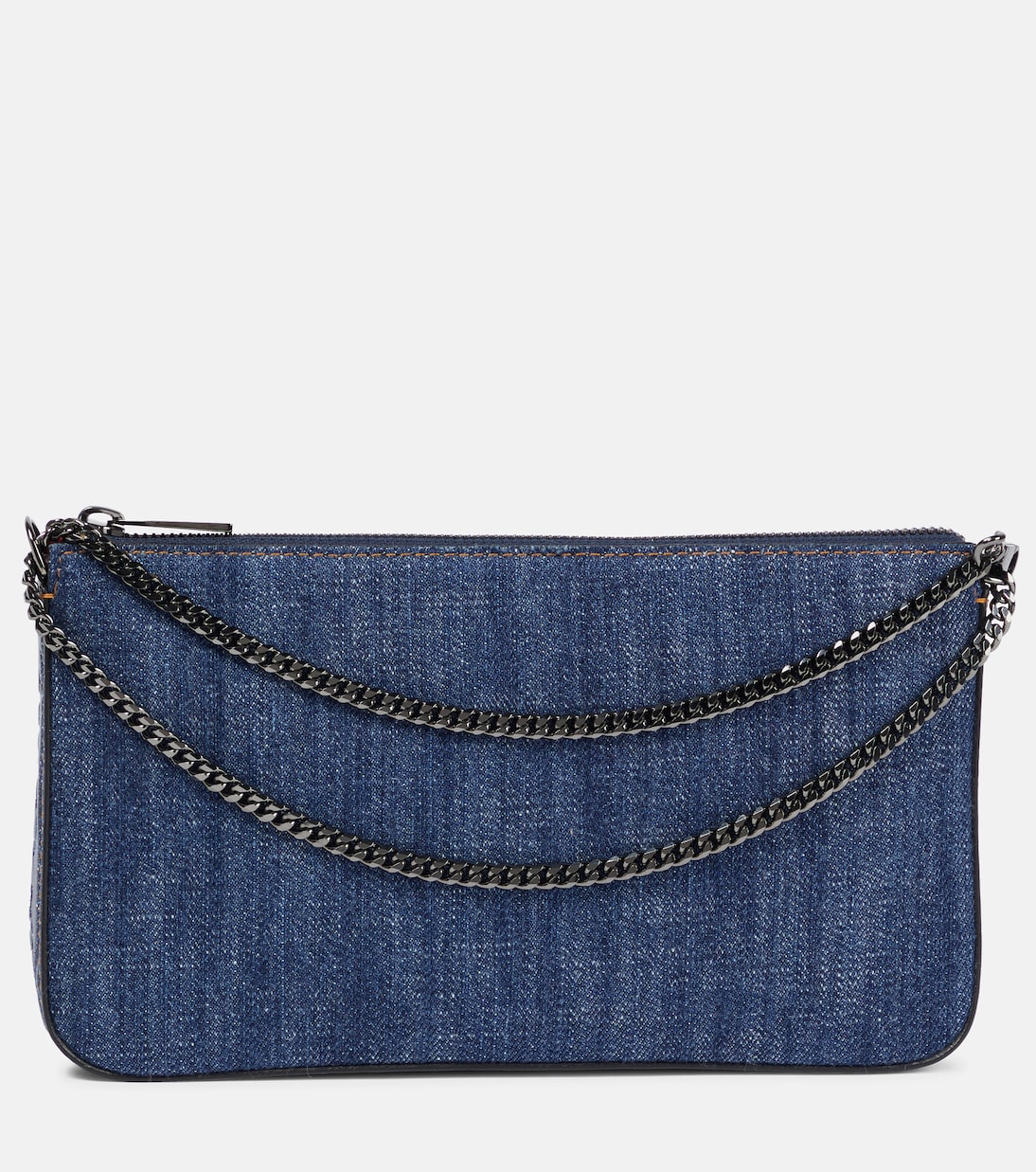 Clutch Loubila aus Denim | Christian Louboutin