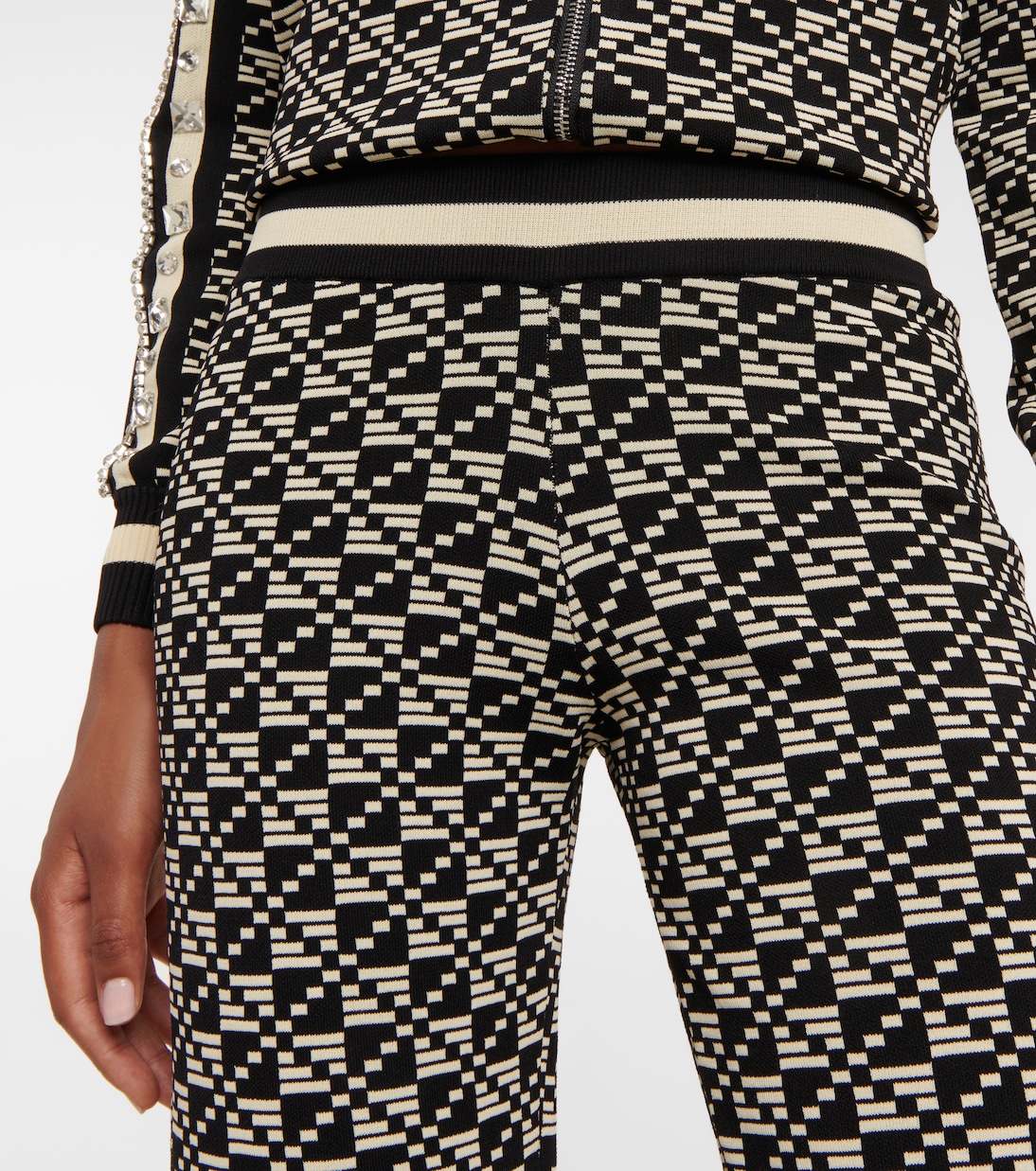 Intarsia low-rise flared pants | Dodo Bar Or
