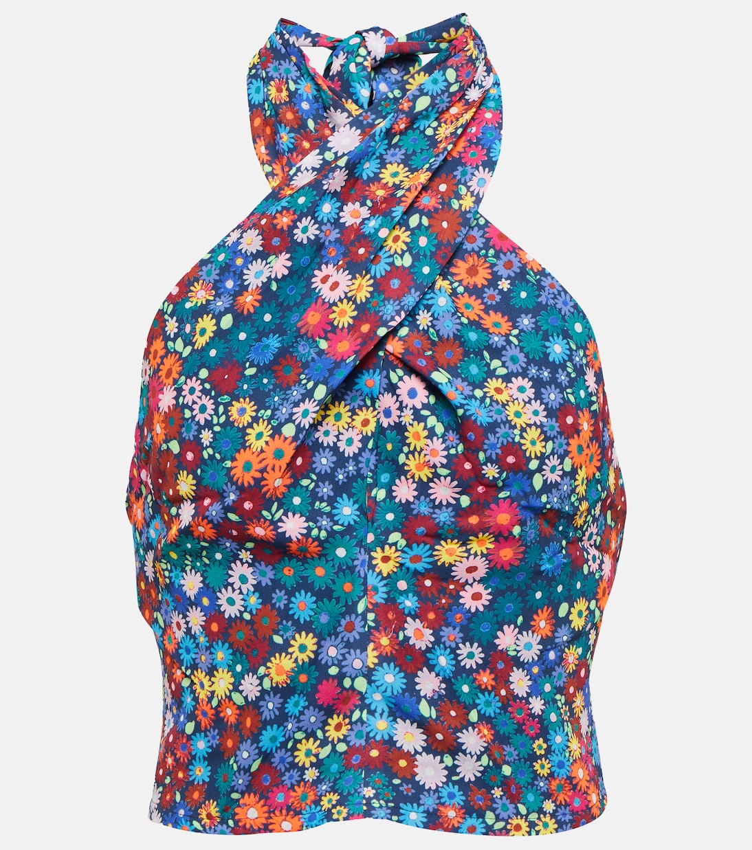 Crop top Kai con cuello halter floral | Staud