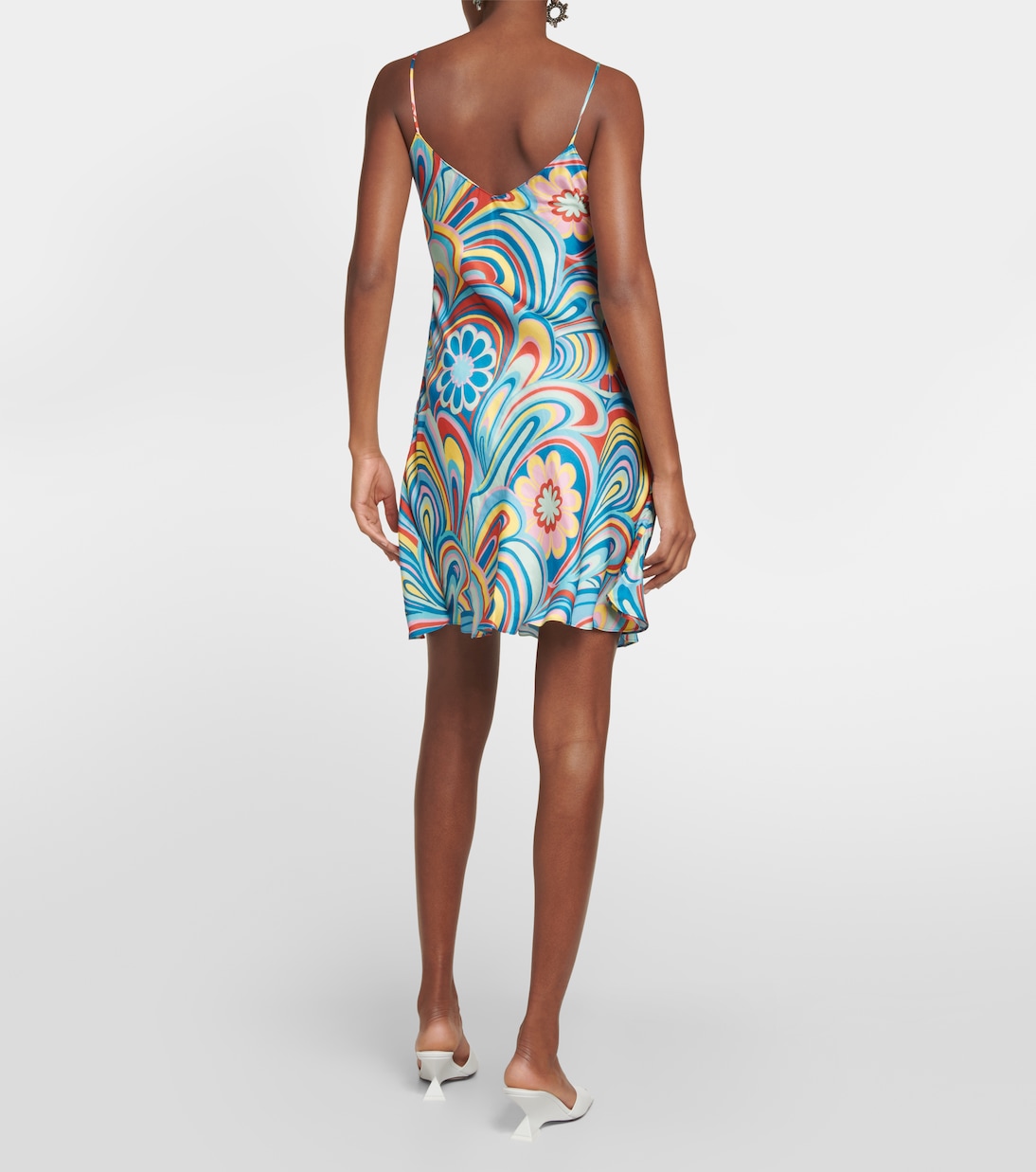 Bedrucktes Slipdress aus Satin | Rodarte