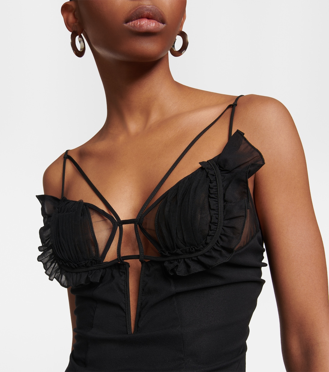 Frill-trimmed minidress | Nensi Dojaka