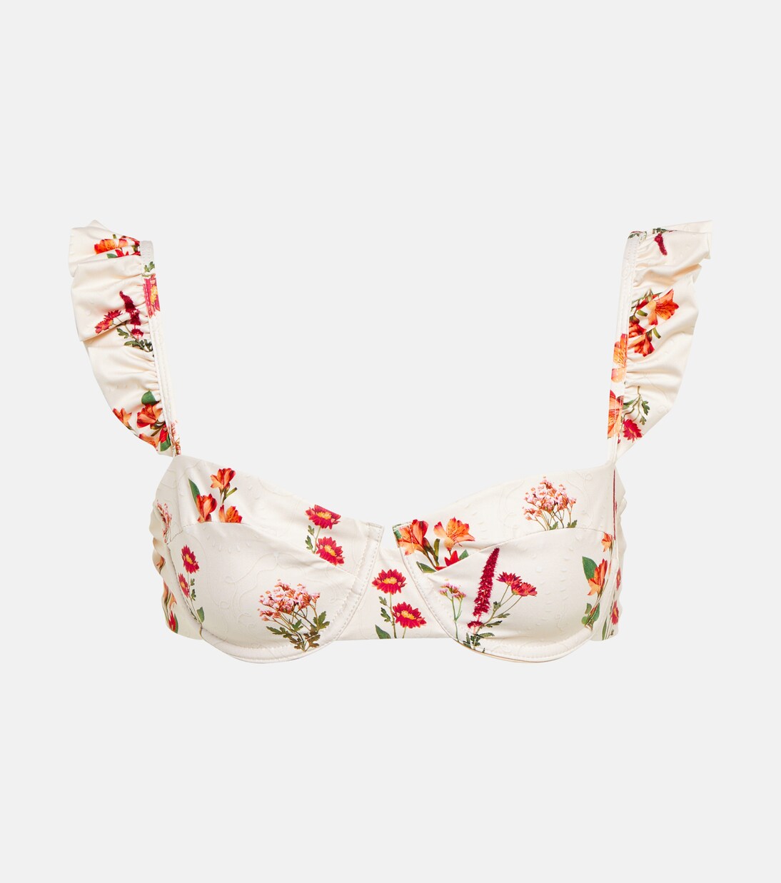 Kiwi Oasis floral bikini top | Agua by Agua Bendita