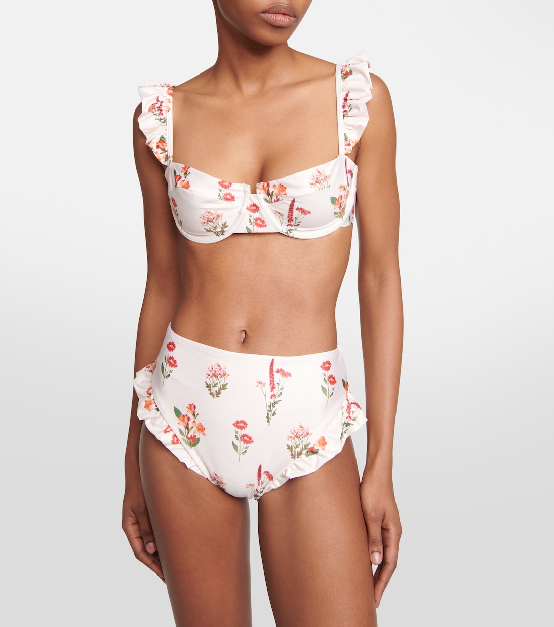 Kiwi Oasis floral bikini top | Agua by Agua Bendita