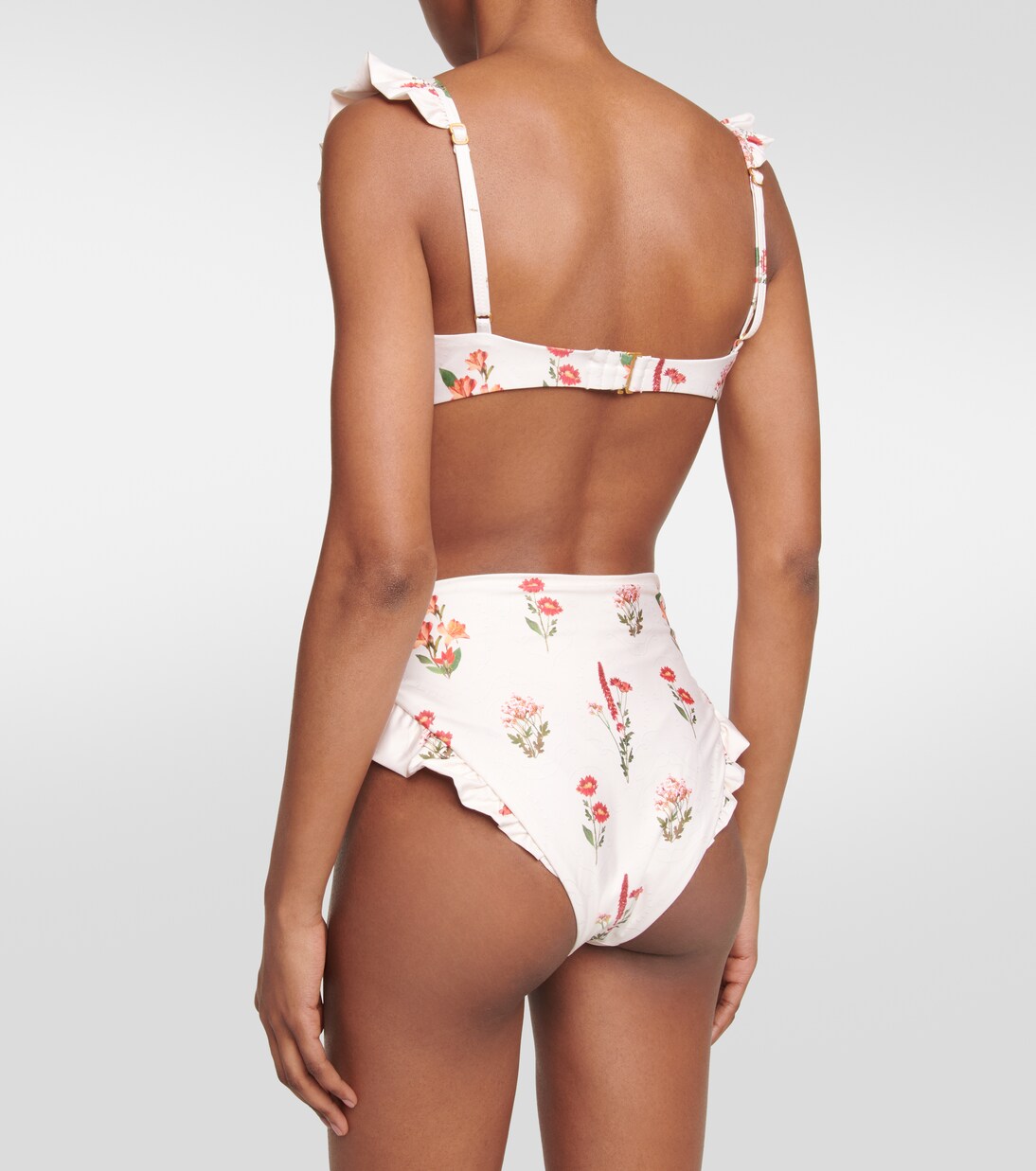 Kiwi Oasis floral bikini top | Agua by Agua Bendita