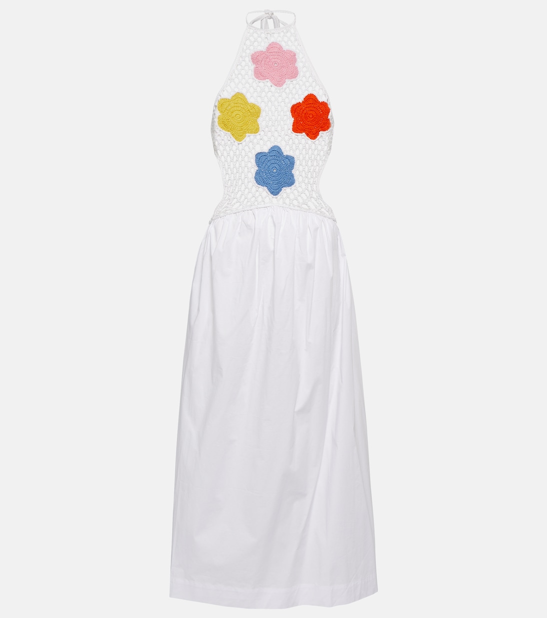 Vestido largo Kaylee con cuello halter | Staud