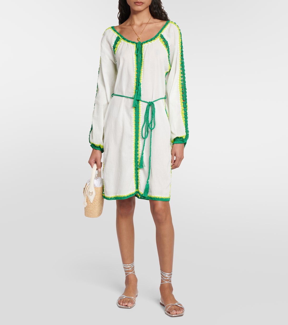 Vestido corto Penelope de algodón | Anna Kosturova