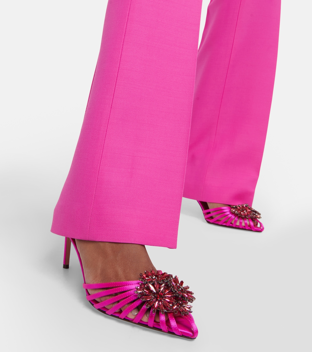 Salones Crystal Margarita de satén | Aquazzura