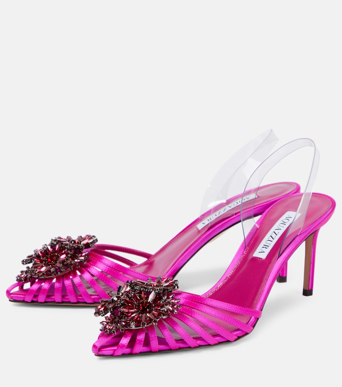Salones Crystal Margarita de satén | Aquazzura