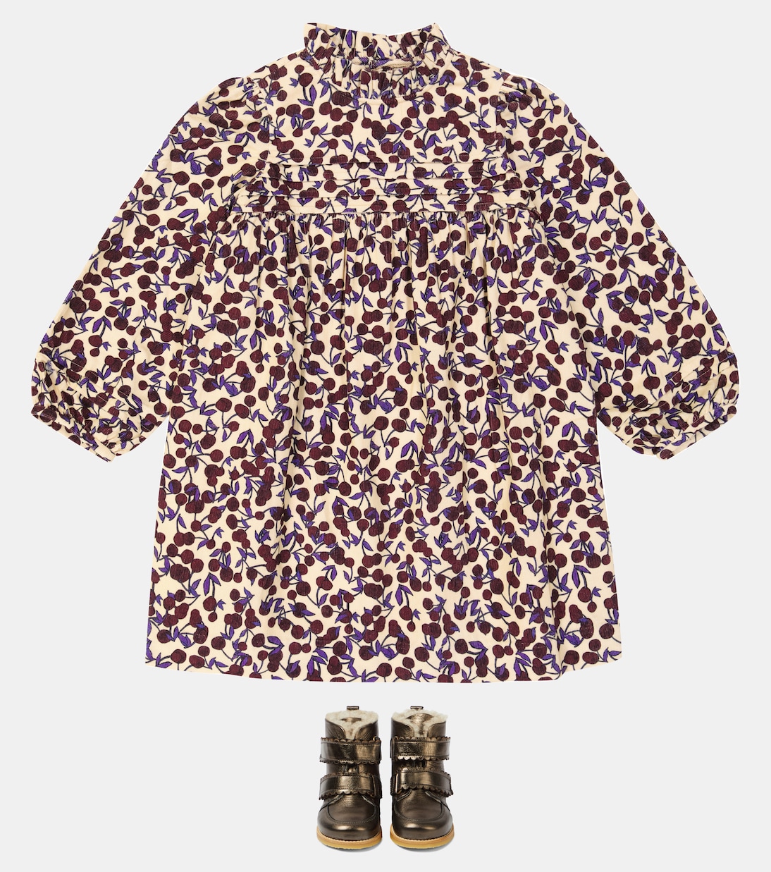 Schnürstiefel aus Leder mit Shearling | Petit Nord