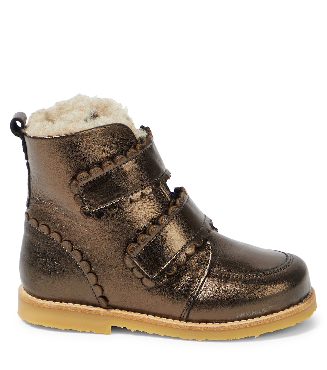 Schnürstiefel aus Leder mit Shearling | Petit Nord