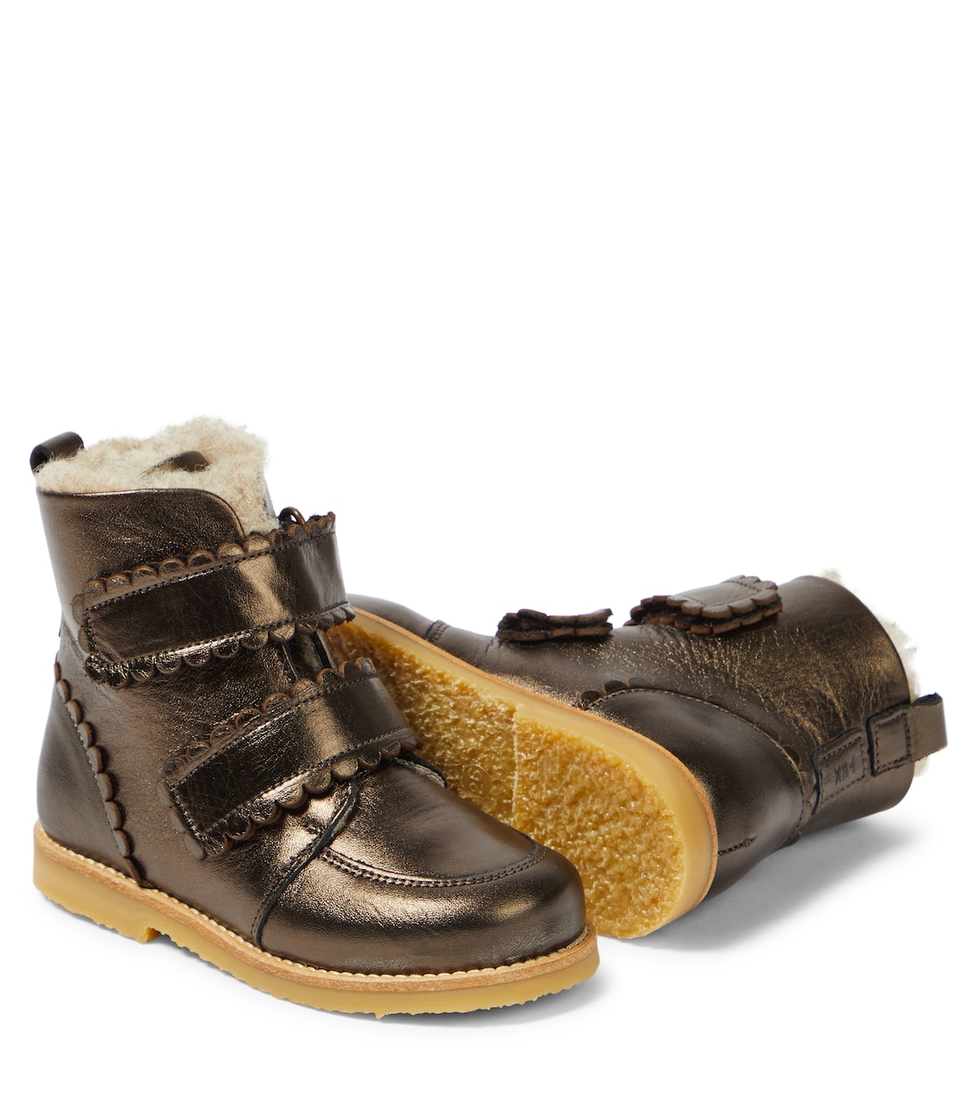 Schnürstiefel aus Leder mit Shearling | Petit Nord