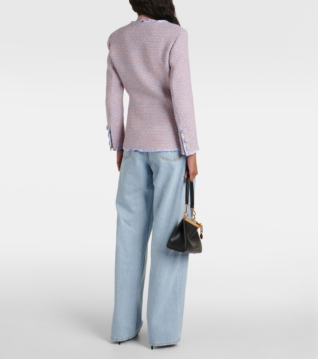 Checked wool-blend tweed jacket  | Etro