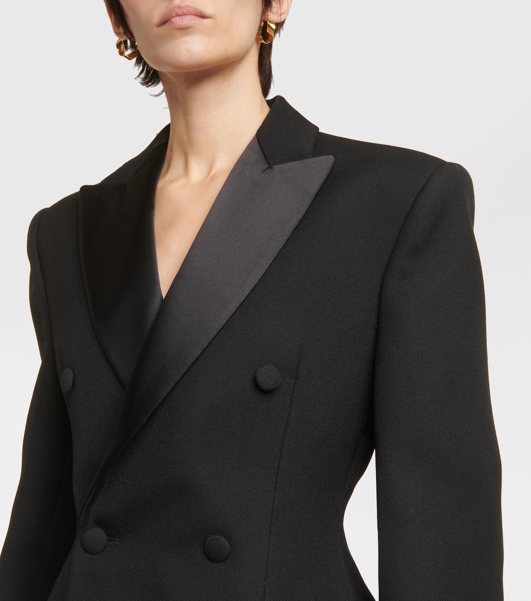 Vestido corto estilo blazer de lana | Wardrobe.NYC