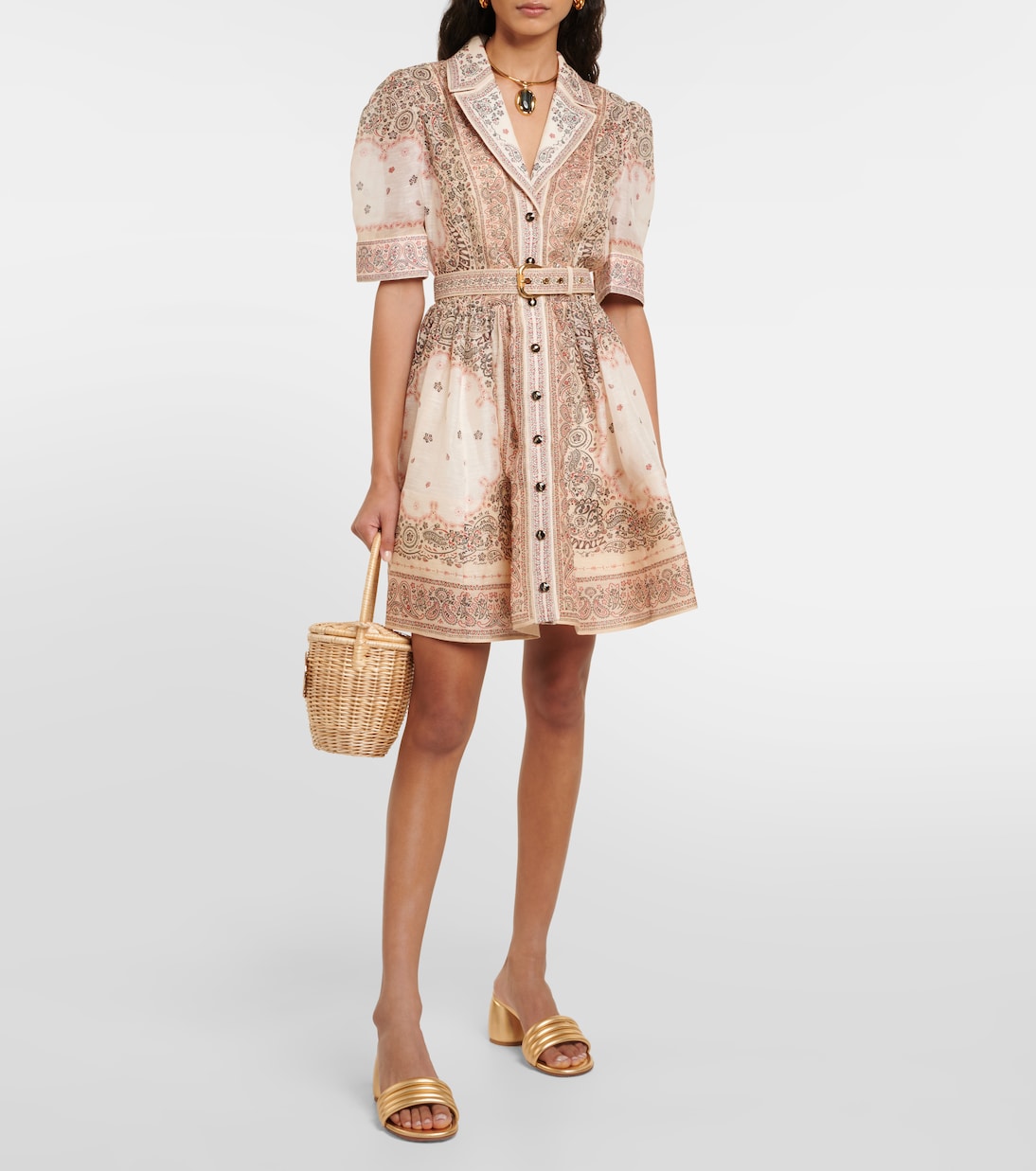 Pantoletten Malou 60 aus Metallic-Leder | Gianvito Rossi