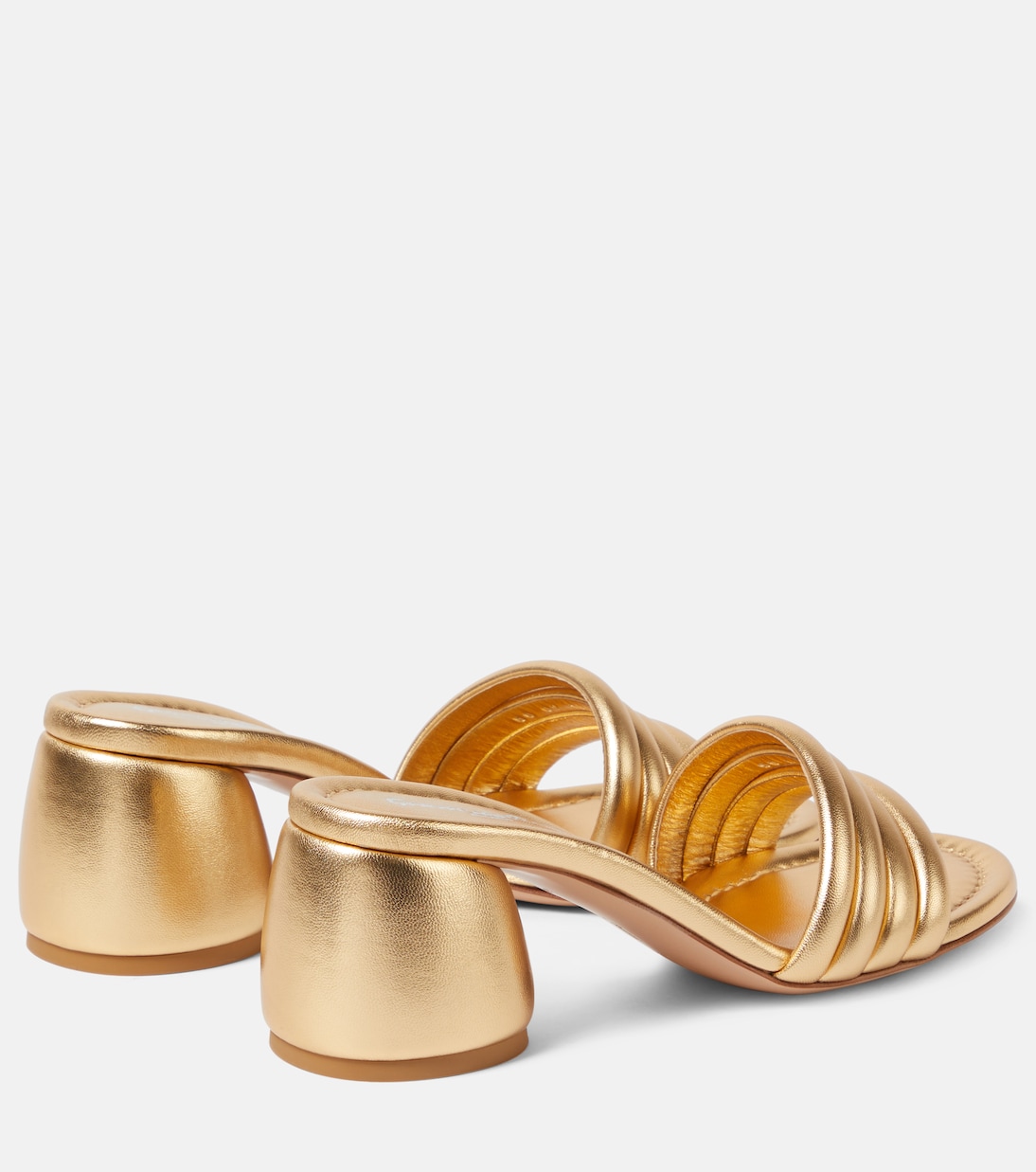 Pantoletten Malou 60 aus Metallic-Leder | Gianvito Rossi
