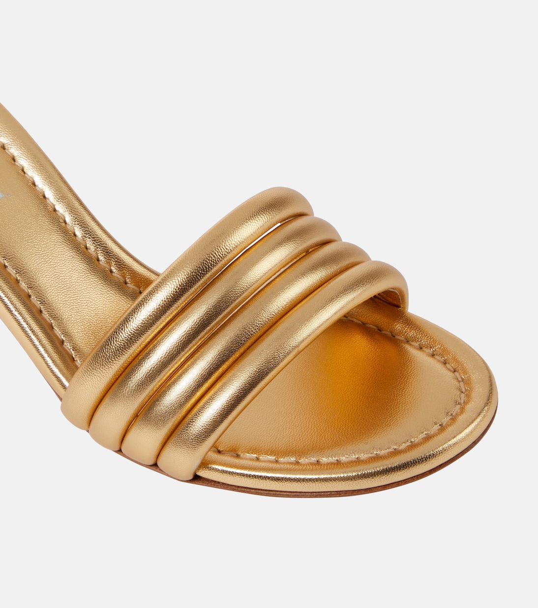 Pantoletten Malou 60 aus Metallic-Leder | Gianvito Rossi
