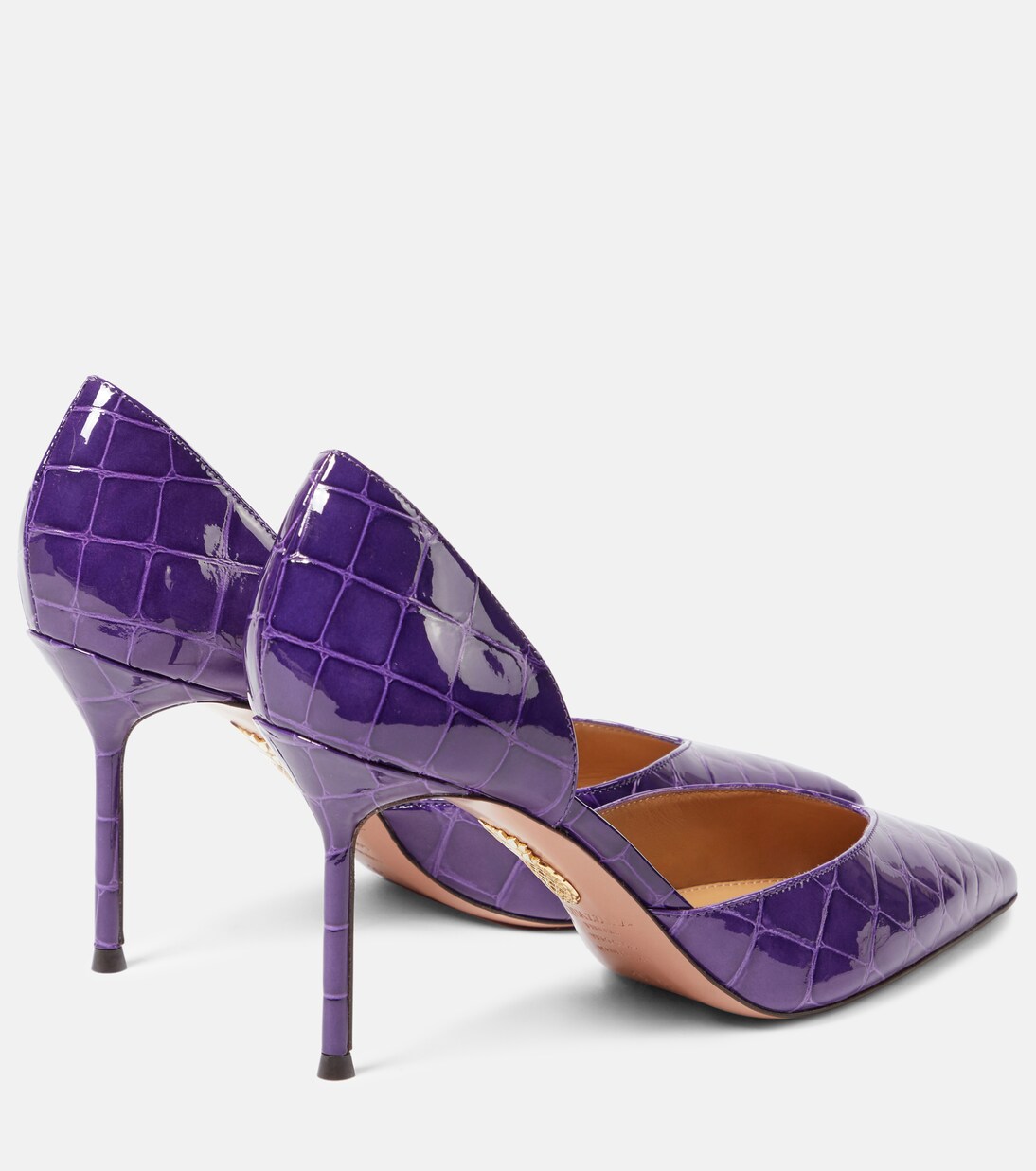 Up Town 85 croc-effect leather pumps | Aquazzura