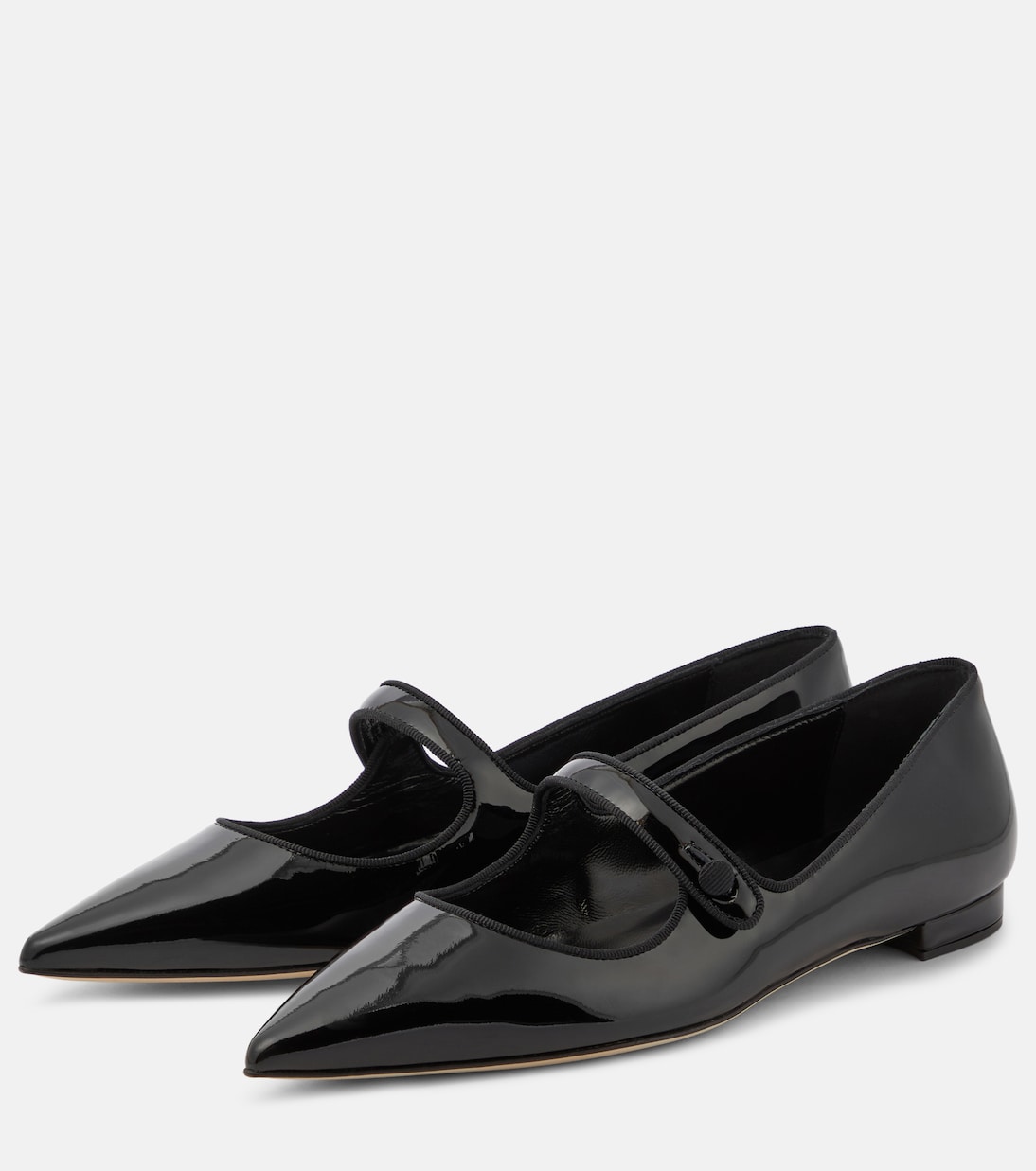 Ballerines Campari en cuir verni | Manolo Blahnik