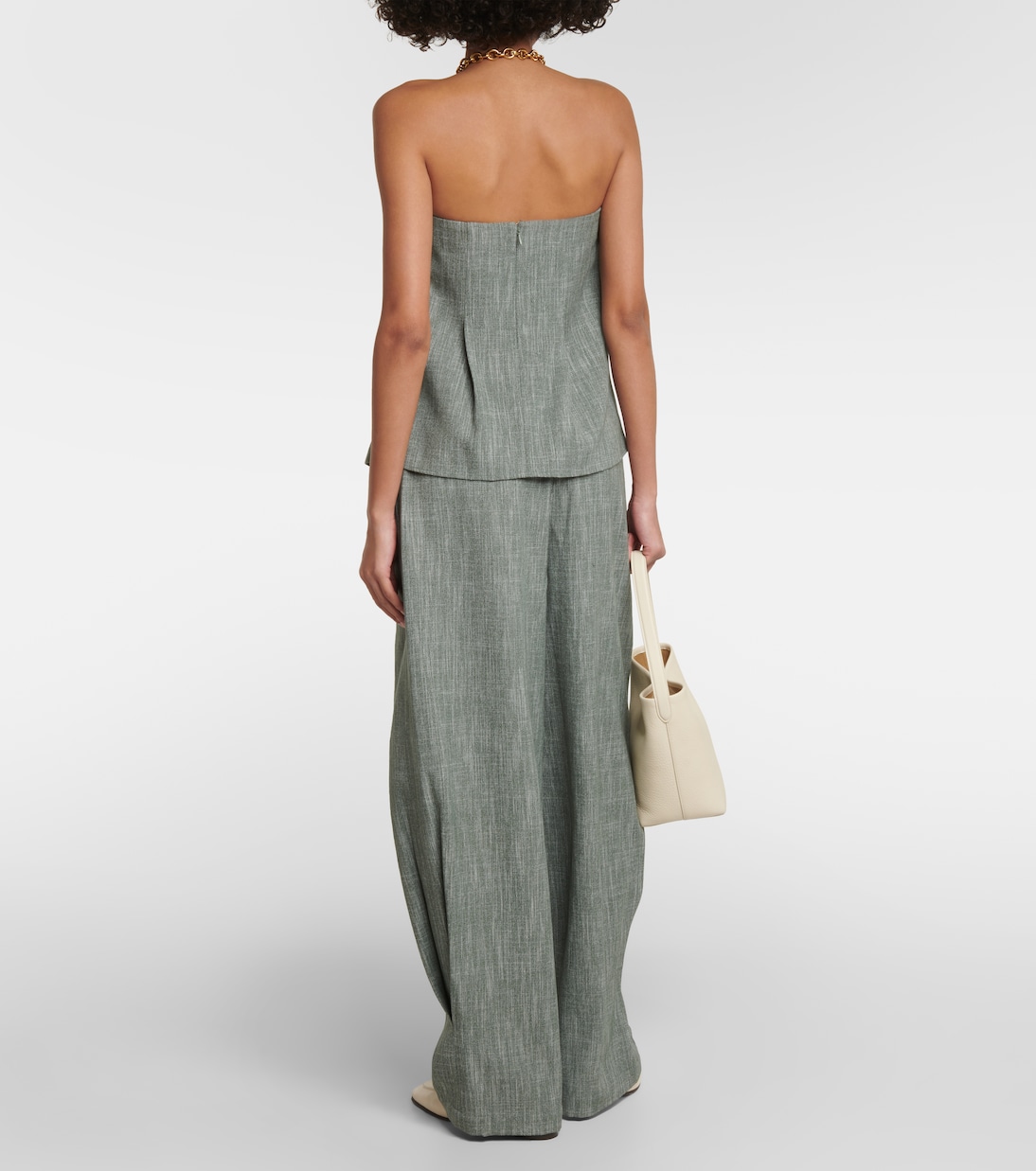 Gathered wool-blend top | CO