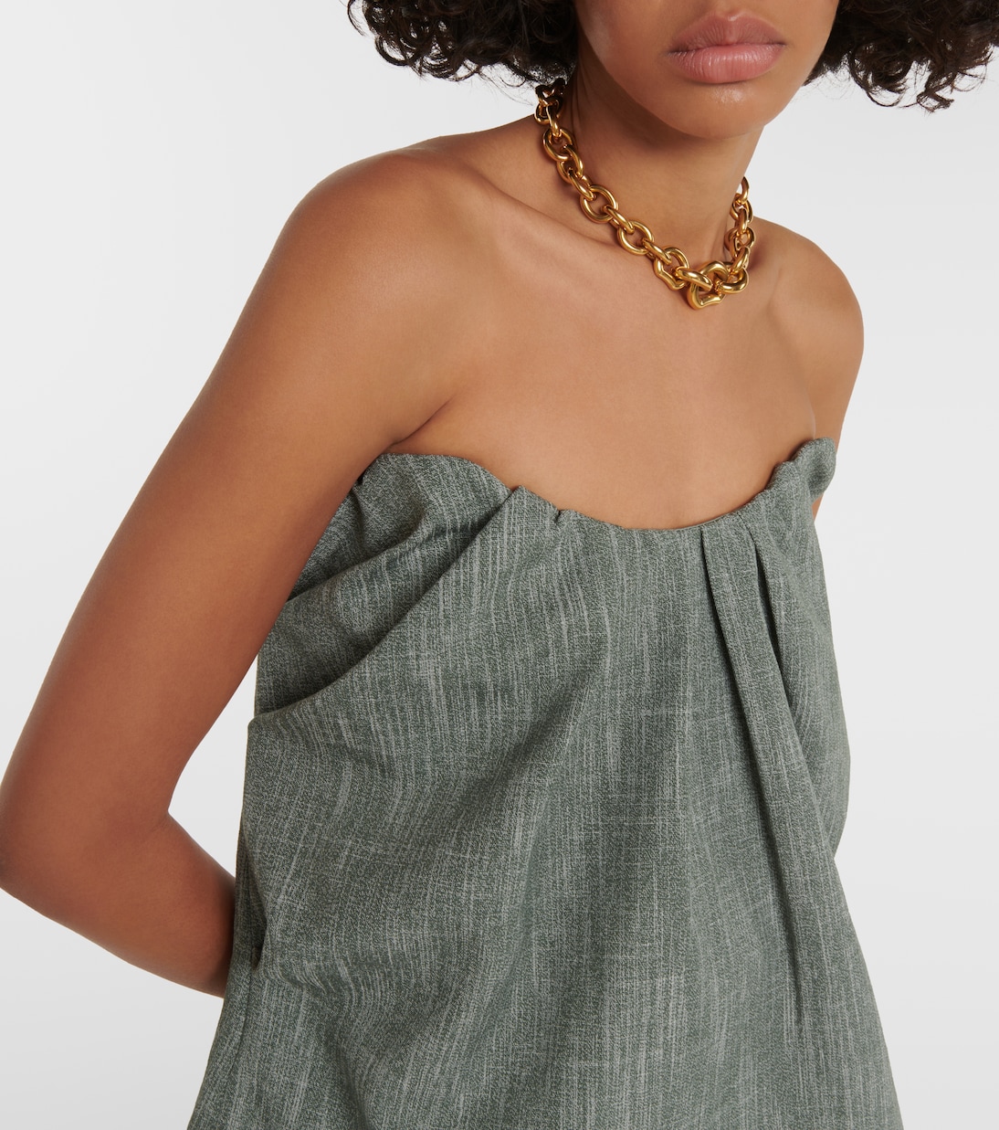 Gathered wool-blend top | CO