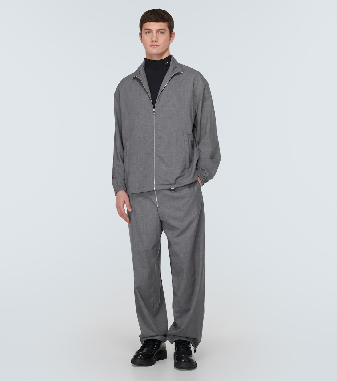 Virgin wool blouson jacket | Prada