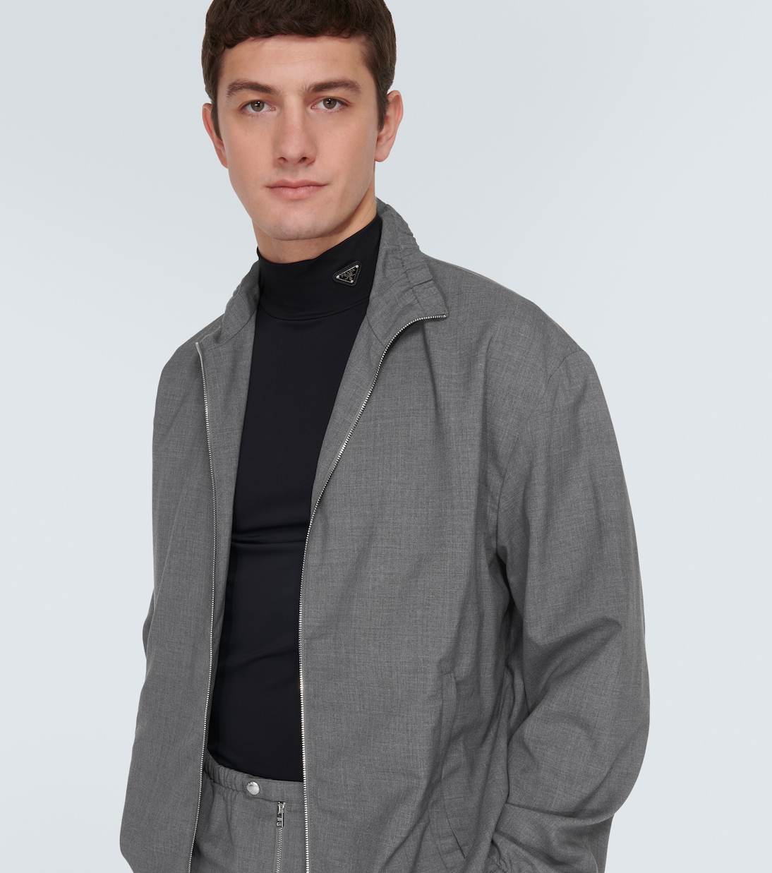Virgin wool blouson jacket | Prada