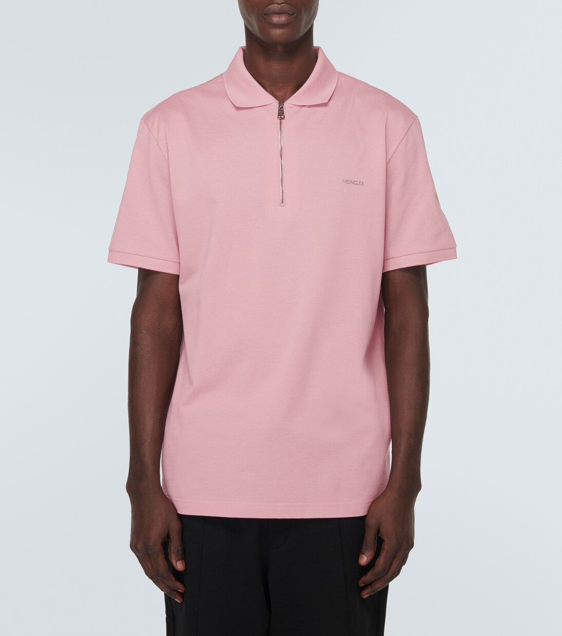 Moncler pink polo hotsell