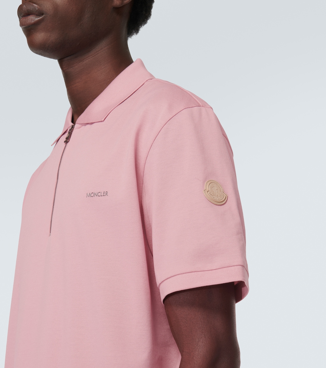 Moncler pink polo discount