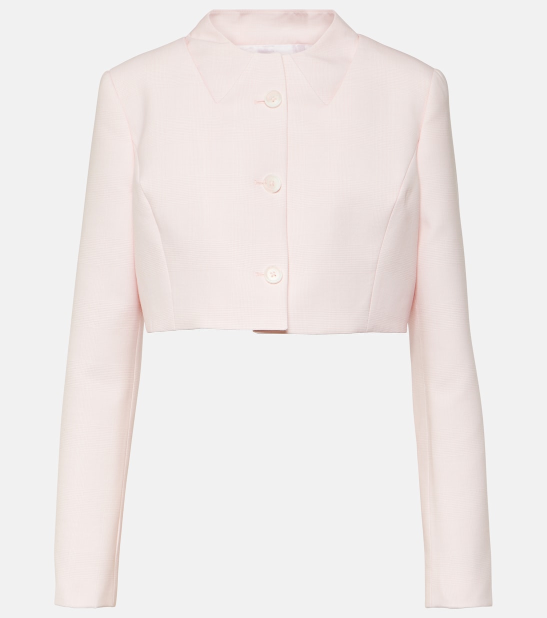 Giacca cropped Trompe L’Oeil in lana vergine  | Coperni