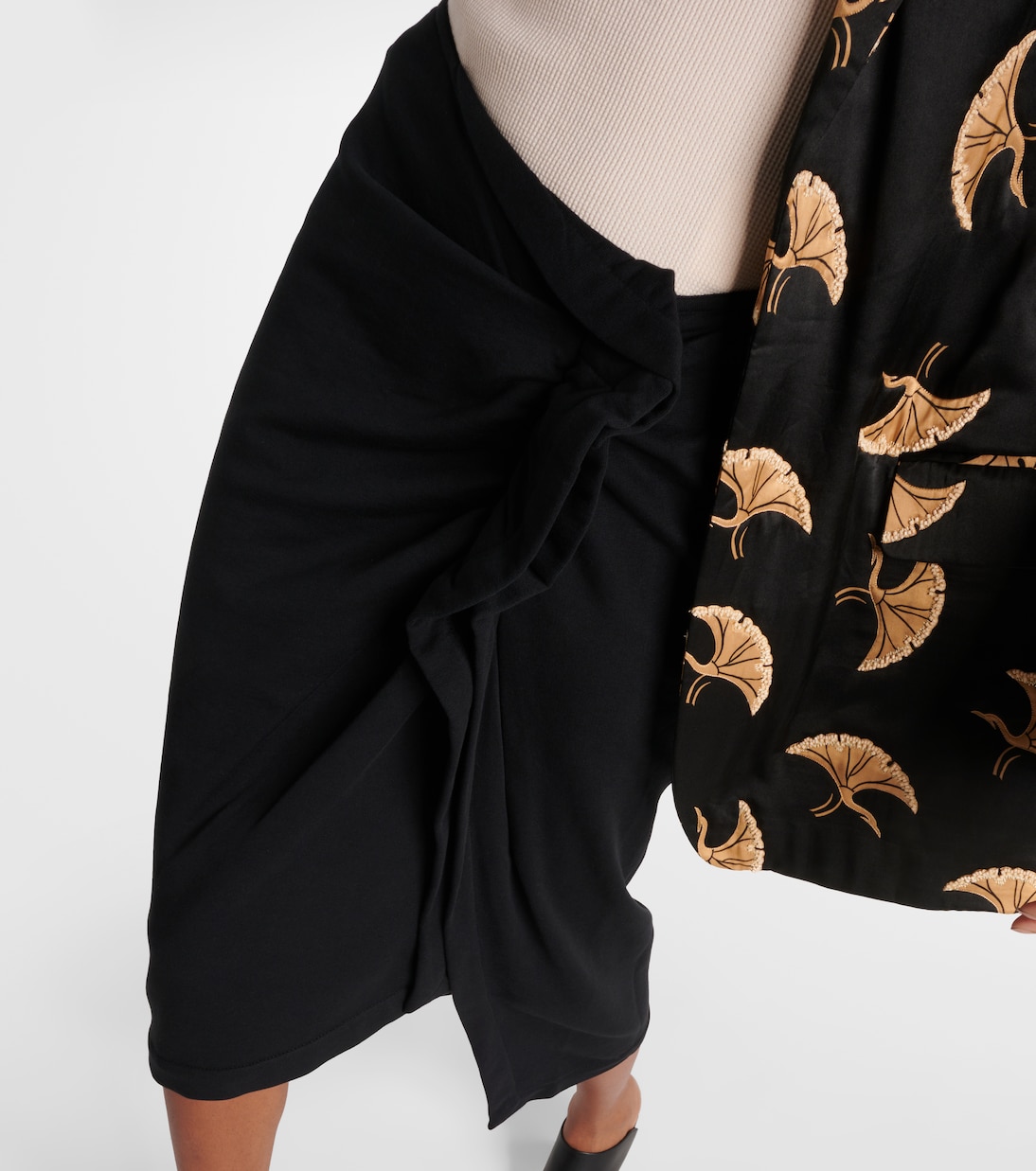 Gathered cotton midi skirt | Dries Van Noten