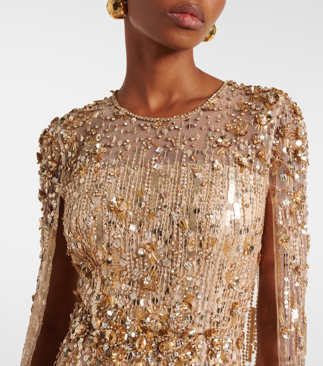Vestido de Gala con Capa y Lentejuelas Ruby de Jenny Packham para Jóvenes Elegantes