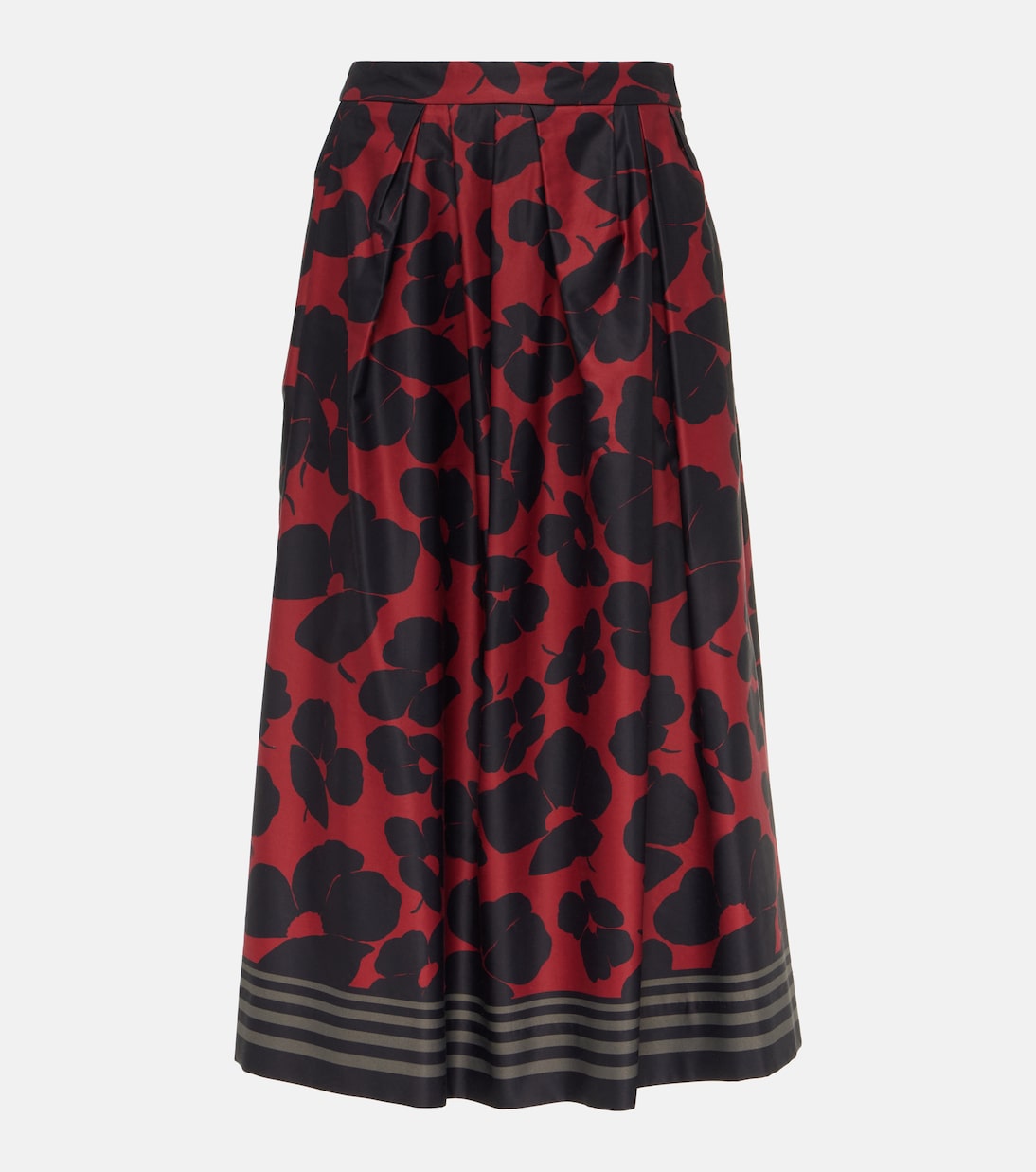 Printed satin midi skirt | Dries Van Noten