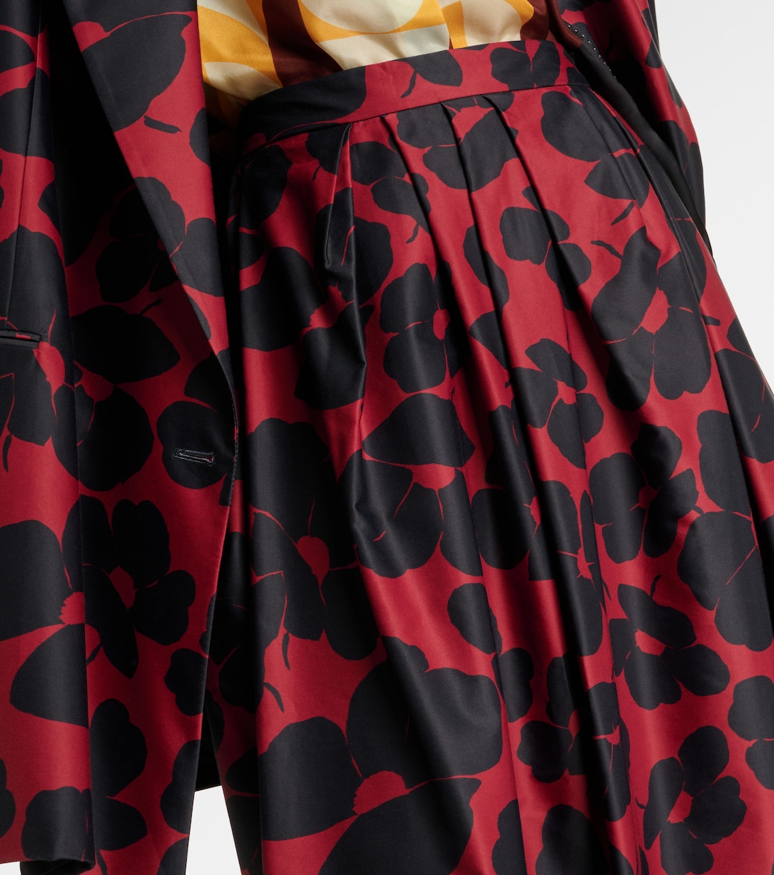 Printed satin midi skirt | Dries Van Noten