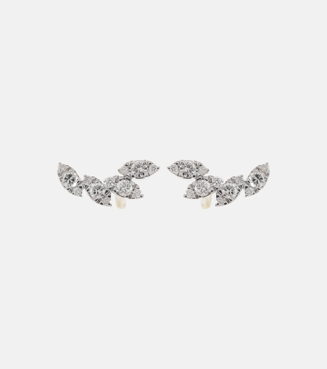 Muse Tiara 10kt gold earrings with diamonds | Stone and Strand