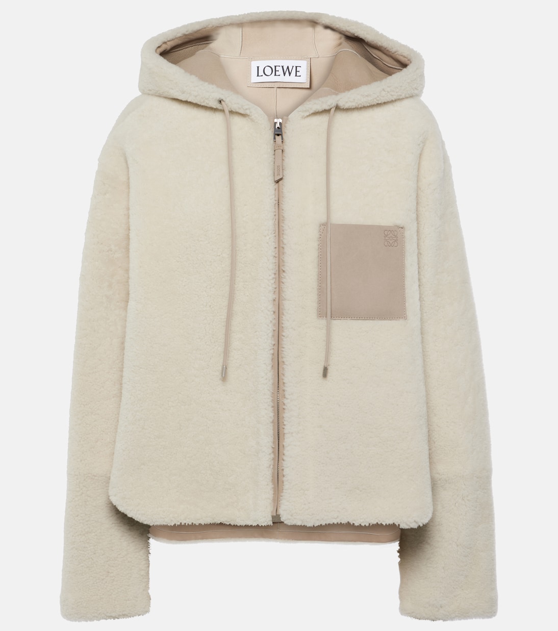 Chaqueta de Piel con Capucha Loewe para Jóvenes Estilo Urbano