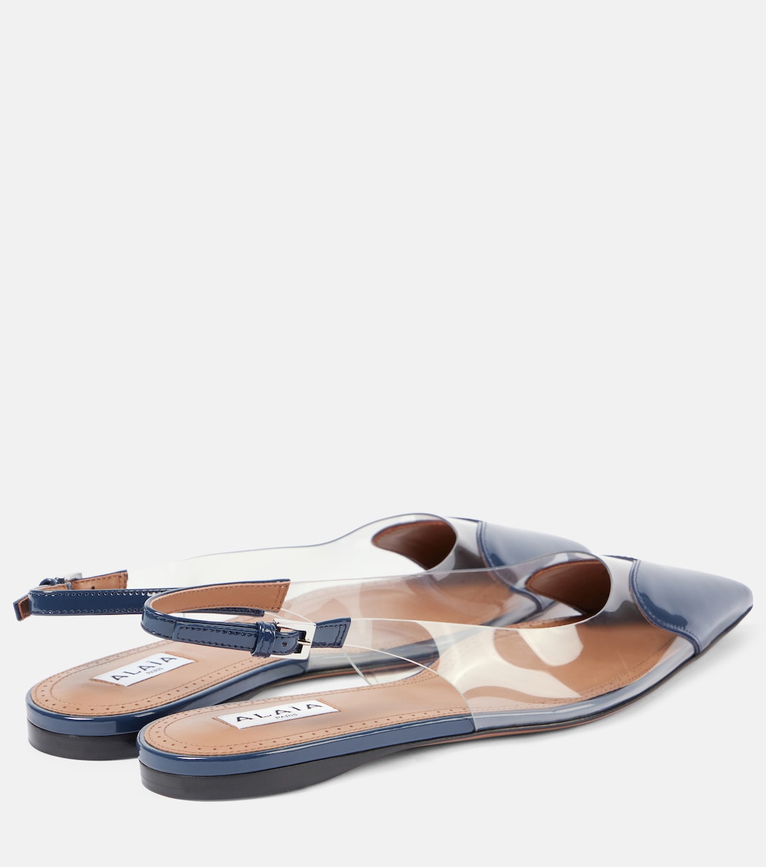 Le Cœur patent leather and PU slingback flats | Alaïa